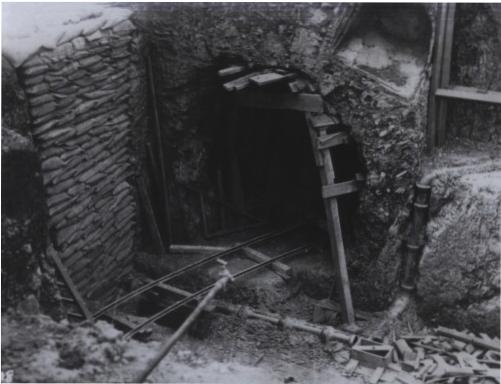 A tunnel entrance under construction